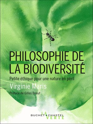 cover image of Philosophie de la biodiversité